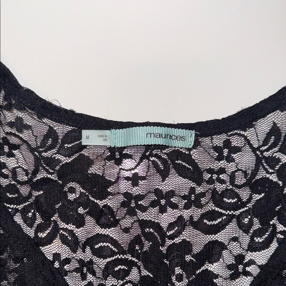 Maurices Black Lace Floral Blouse - Picture 2 of 3